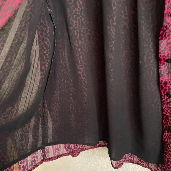 🆕Q2 Wine Red Dalmatian Print Shirt L🆕 - Picture 7 of 14